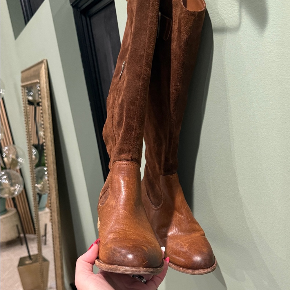 Kork-Ease Chestnut Suede Heeled Boots - Picture 5 of 5